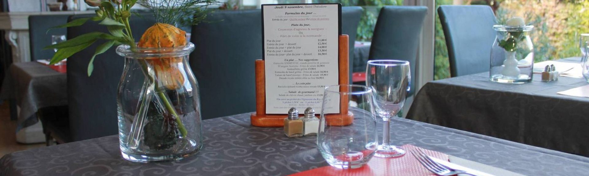 Carte du restaurant